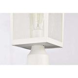 Cove Neck Outdoor 14-in Post Light Lantern White Finish w/ Clear Seeded Glass_1