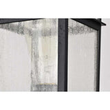 Cove Neck 14-in Post Light Lantern Textured Black Finish w/ Clear Seeded Glass_2