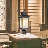 Stillwell Outdoor 17-in Post Light Lantern Matte Black w/ Clear Water Glass_5