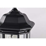 Hopkins Outdoor 18.5-in Post Light Lantern Matte Black Finish w/ Clear Glass_2
