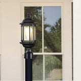 Hopkins Outdoor 16-in Small Post Light Lantern Matte Black Finish w/ Clear Glass_5