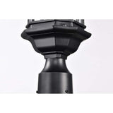 Hopkins Outdoor 16-in Small Post Light Lantern Matte Black Finish w/ Clear Glass - BulbAmerica