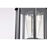 Hopkins Outdoor 16-in Small Post Light Lantern Matte Black Finish w/ Clear Glass_4