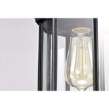 Hopkins Outdoor 12-in Hanging Lantern Matte Black Finish w/ Clear Glass_5