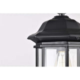 Hopkins Outdoor 12-in Hanging Lantern Matte Black Finish w/ Clear Glass_3