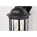 Hopkins Outdoor 12-in Small Wall Light Matte Black Finish w/ Clear Glass_2