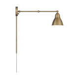 Fulton Swing Arm Lamp Burnished Brass w/ Switch 120v - BulbAmerica