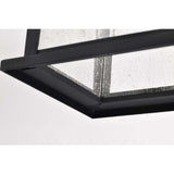 Sullivan Outdoor 16-in Hanging Light Matte Black Finish w/ Clear Seedy Glass_3