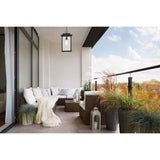 Sullivan Outdoor 16-in Hanging Light Matte Black Finish w/ Clear Seedy Glass_5