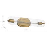 Teton 2-Light Vanity E26 Base 60w Natural Brass Finish Clear Beveled Glass_3