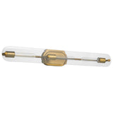 Teton 3-Light Vanity E26 Base 60w Natural Brass Finish Clear Beveled Glass