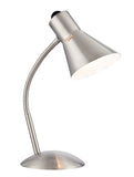 Nuvo 16.5 inch Gooseneck Desk Table Lamp - 1 Light - Brushed Nickel