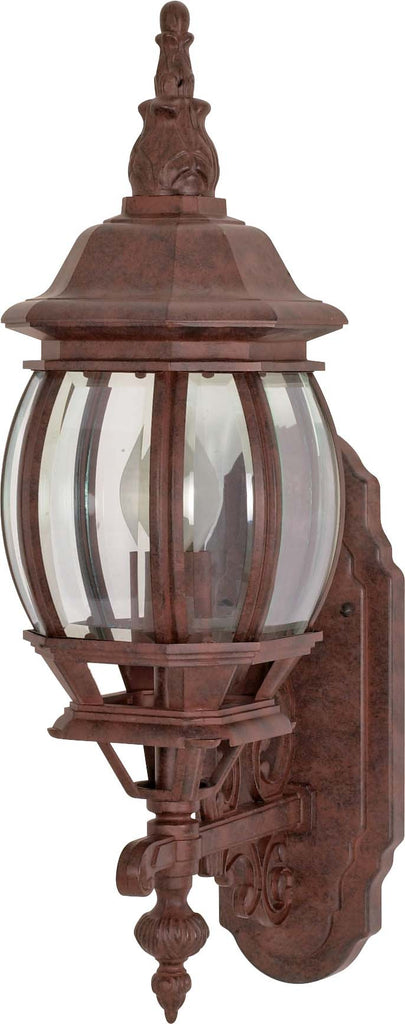 Nuvo Central Park 1-Light 20" Wall Lantern w/ Clear Beveled Glass in Old Bronze