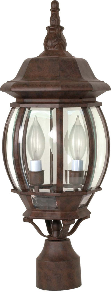 Nuvo Central Park 3-Light 21" Post Lantern w/ Clear Glass in Old Bronze