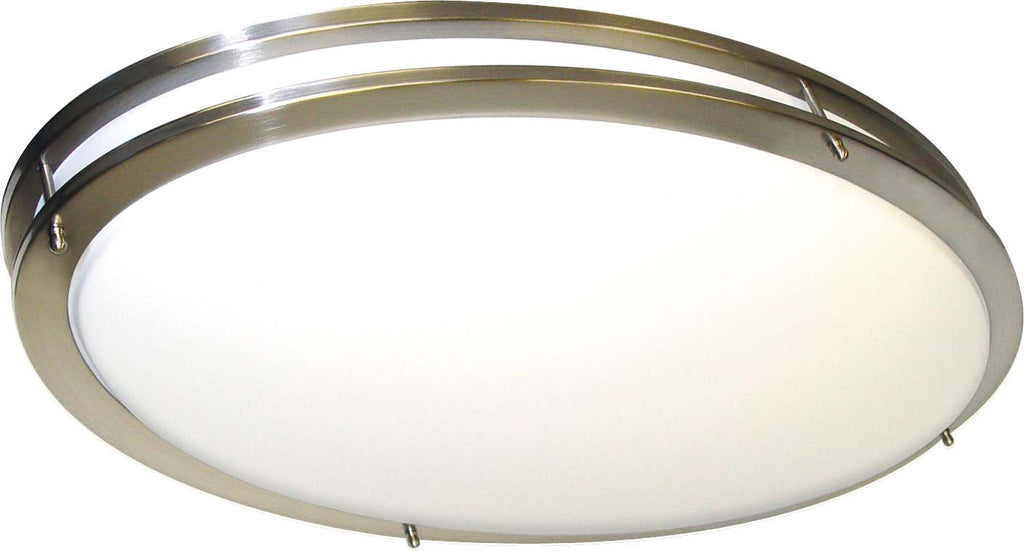 Nuvo Glamour 2-Light 36w 32" CFL Oval Flush Mount Fluorescent in Brushed Nickel