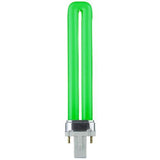 50Pk - SUNLITE 9W CF PL Quads Green Color Light Bulb