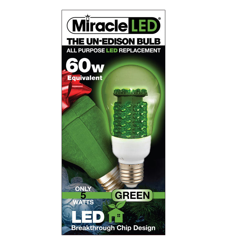 Miracle LED Un Edison 5w Green Plant Room Bulb Hydroponic E26 LED Light Bulb