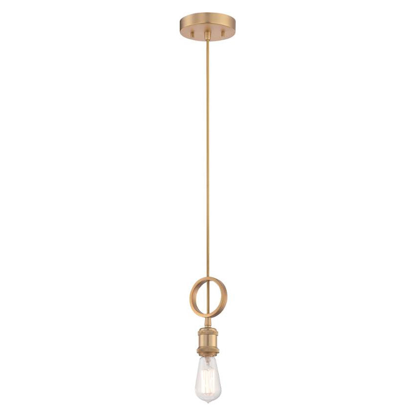Nuvo Lighting Natural Brass Paxton 1 Mini Pendant Light - 5 Inches Wide