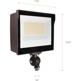 Sylvania 15W LED Wide Flood Light Luminaire 3 CCT Select 150 LPW Bronze Finish - BulbAmerica