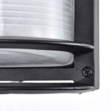 LED Rectangular Bulk Head Fixture Black Finish w/ White Glass_1