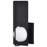 Portal 6W LED Medium Wall Lantern Matte Black w/ White Opal Glass