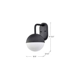 Atmosphere 6W LED Medium Wall Lantern Matte Black w/ White Opal Glass_2