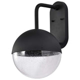 Atmosphere 10W LED Large Wall Lantern Matte Black w/ Clear Seeded Glass