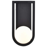 Cradle 6W LED Medium Wall Lantern Matte Black w/ White Opal Glass_1