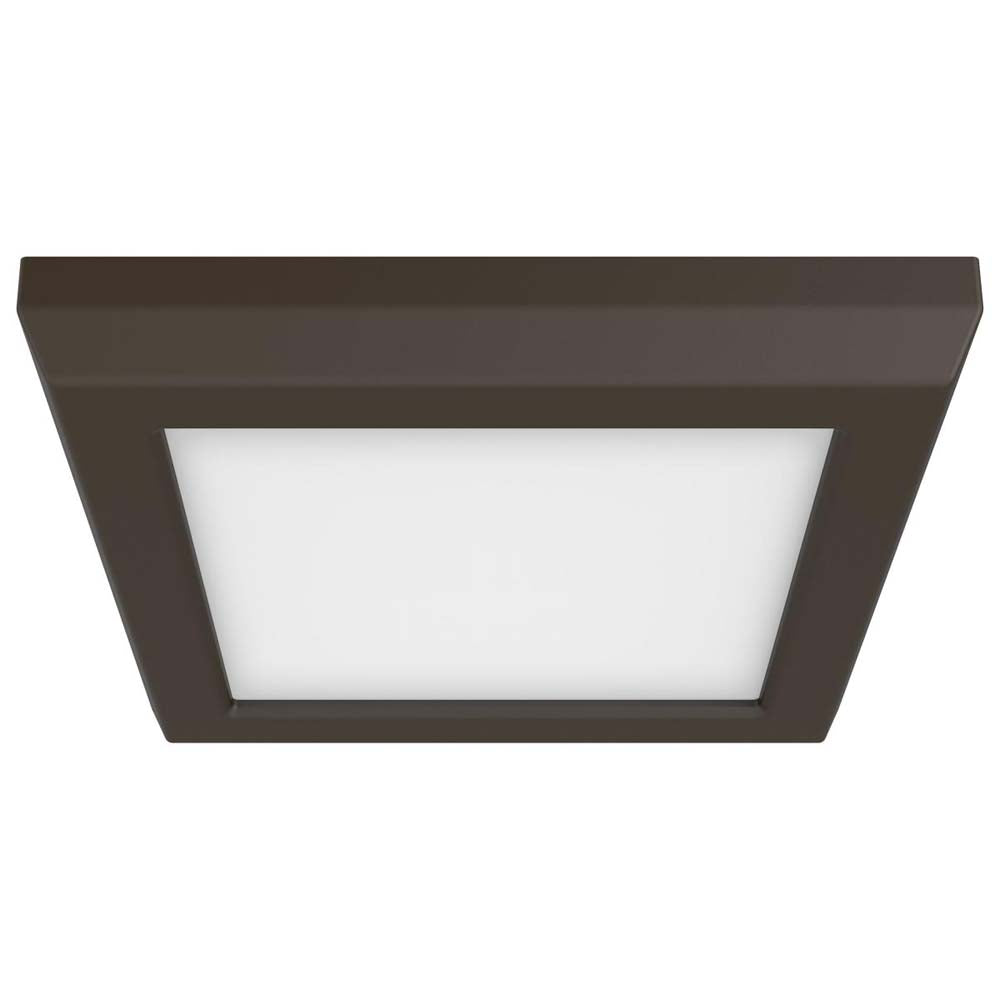 9w 5in. Square LED Flush Mount CCT Selectable with Bronze Finish