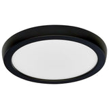 11w 7in. Round LED Flush Mount CCT Selectable with Black Finish - BulbAmerica