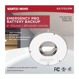 Blink Pro EM Battery Backup 9-in Round Shape Brushed Nickel Finish - BulbAmerica