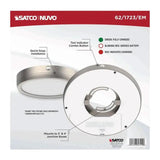 Blink Pro EM Battery Backup 9-in Round Shape Brushed Nickel Finish_1