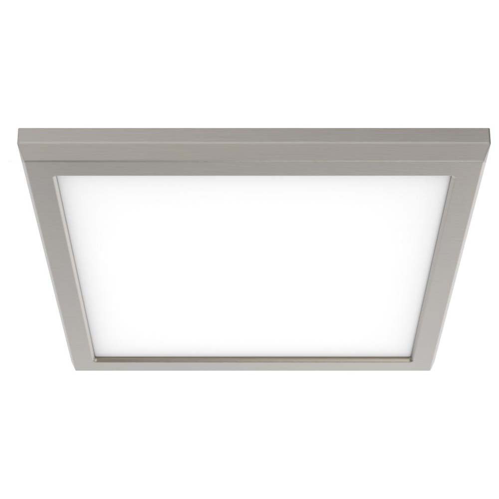 13w 9in. Square LED Flush Mount CCT Selectable with Nickel Finish