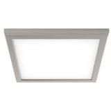 13w 9in. Square LED Flush Mount CCT Selectable with Nickel Finish