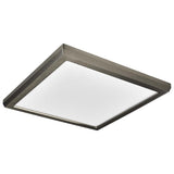 13w 9in. Square LED Flush Mount CCT Selectable with Nickel Finish - BulbAmerica