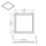 13w 9in. Square LED Flush Mount CCT Selectable with Nickel Finish_2
