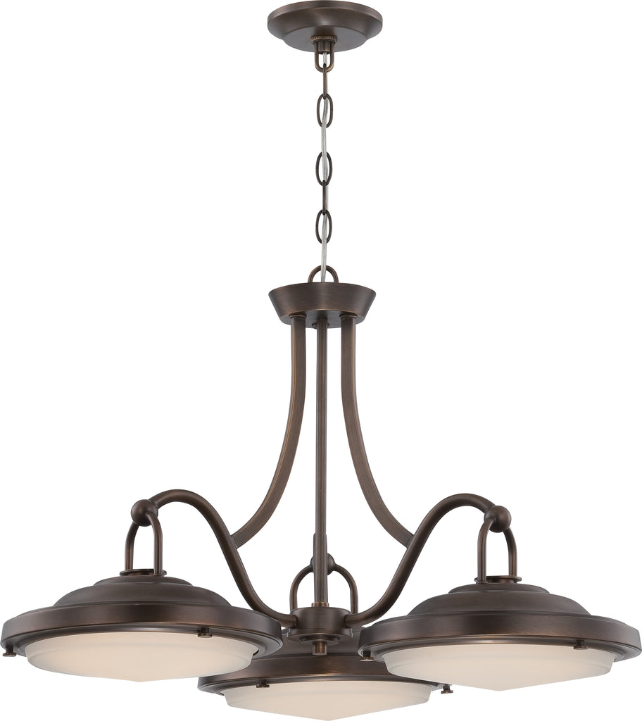 Nuvo Sawyer 60w 29" LED Dinette Fixture in Antique Brass Finish