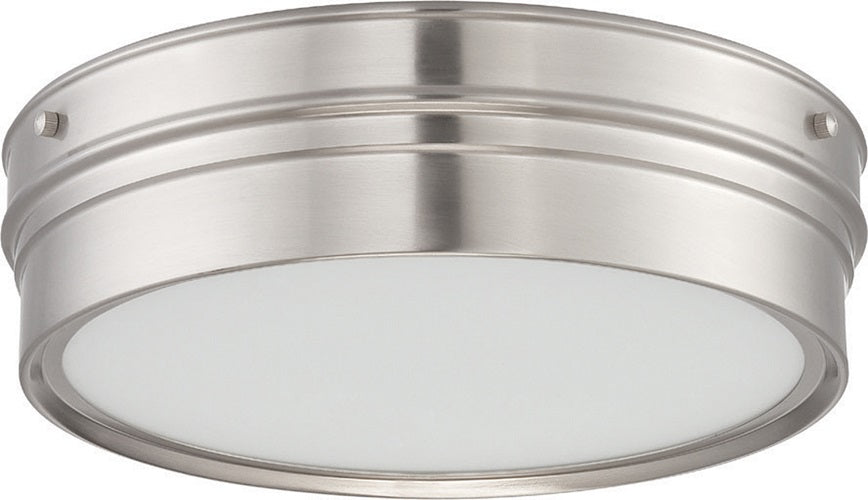 Nuvo Ben 16W LED 12.75 inch Ceiling Flush Satin White Glass Mount Fixture