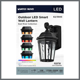 East River 10w Smart Outdoor Wall Light Starfish RGBTW CCT in Black Finish_2