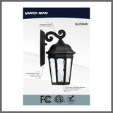East River 10w Smart Outdoor Wall Light Starfish RGBTW CCT in Black Finish_3