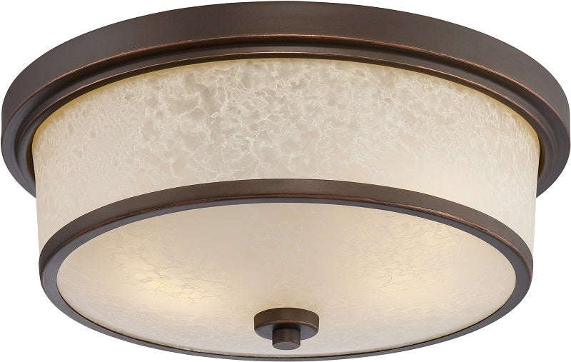 Nuvo 13 inch Diego LED Outdoor Bronze Light Satin Amber Glass