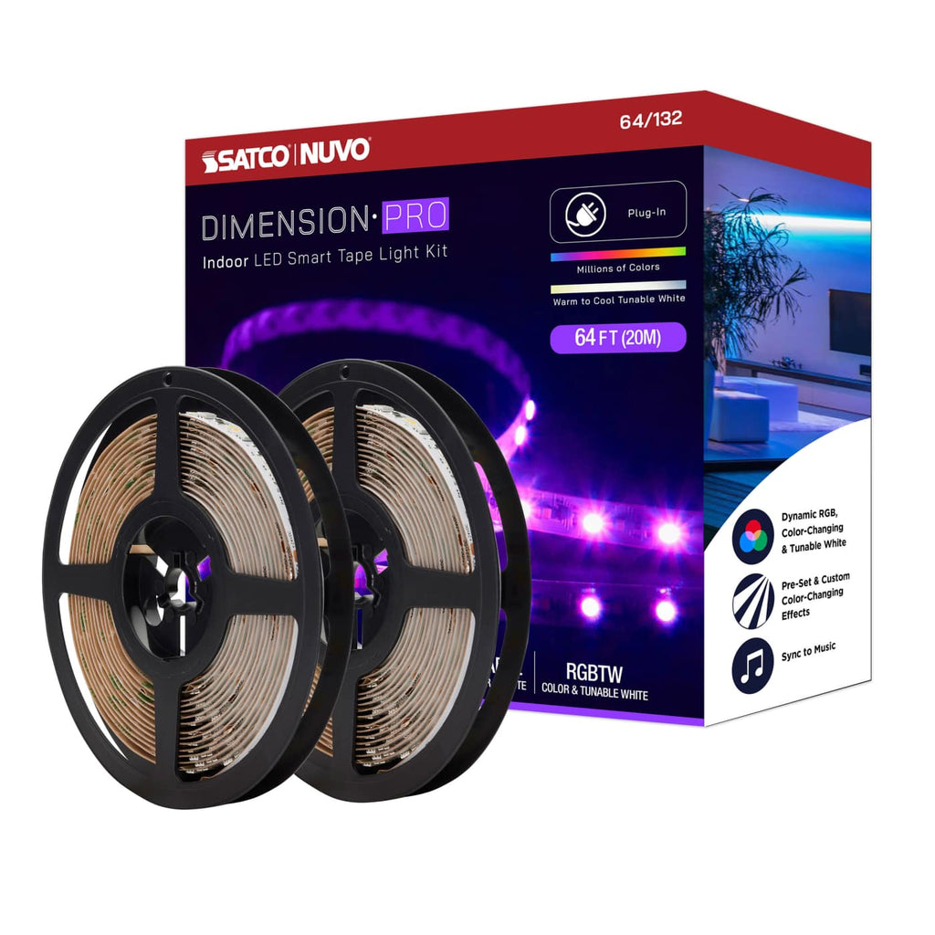 64-ft Starfish Tape RGBTW-Ho IP20 Plug 20w 24v