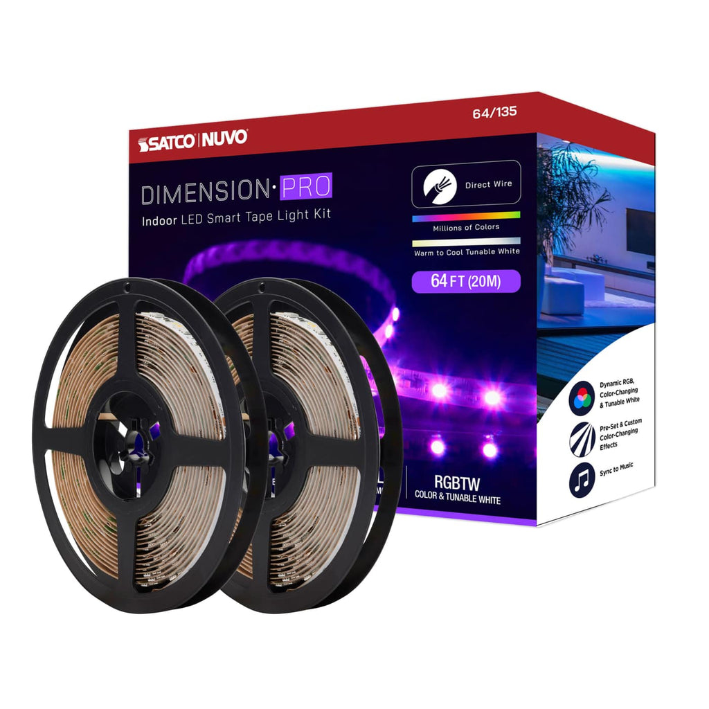 64-ft Starfish Tape RGBTW-Ho IP20 Jbox 18w 24v