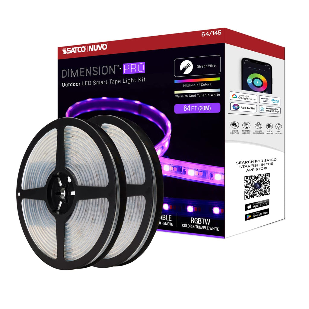 64-ft 24v Starfish Tape RGBTW-Ho IP65 Jbox w v