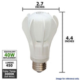 GE 64018 9W LED A19 E26 White 3000k 120V Energy Smart Light Bulb - 40w equiv. - BulbAmerica