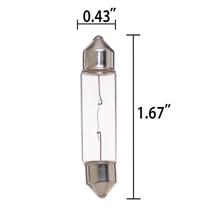 10 Pk - Osram 10W 12V 6411 891.361 SV8.5/8 Festoon Incandescent