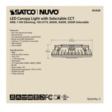 LED Canopy Fixture 40w CCT Tunable Bronze Finish 100-277v_4