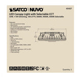 LED Canopy Fixture 55w CCT Tunable White Finish 100-277v_4