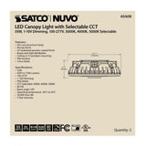 LED Canopy Fixture 55w CCT Tunable Bronze Finish 100-277v_4