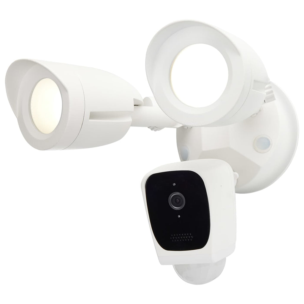 20w Bullet Security Light 3000K With Camera in White Finish
